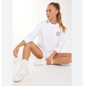 Recess Pickleball X Zella Courtside Oversized Sweatshirt In White/Green  M NWT